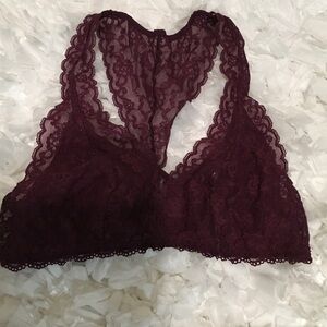 Victoria's Secret Deep Burgundy Lace Bandeau